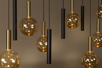 Lucide JOSIANE - Pendant light - 7xG9 - Black - Vibes